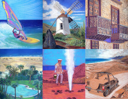 Kornblumenkunst Pastellzeichnung von Elana Horowitz