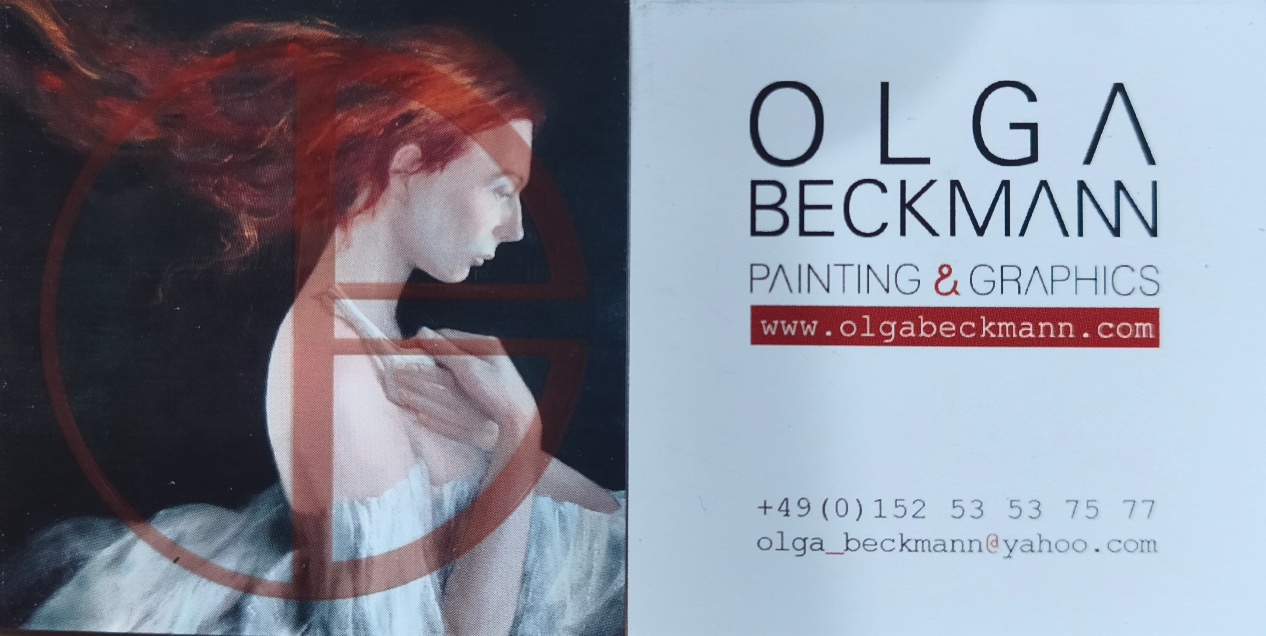 Olga Beckmann Visitenkarte